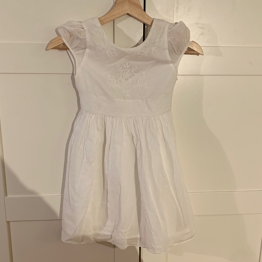Cyrillus White Embroidered Ceremony Dress